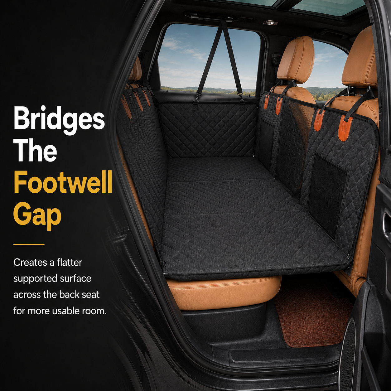 RoadTuck SeatSpan - Hard-Bottom Dog Backseat Extender
