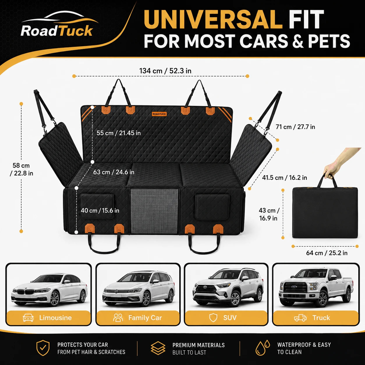 SeatSpan dimensions: 52.3 inches wide, 24.6 inch platform depth, folds to a compact carry case